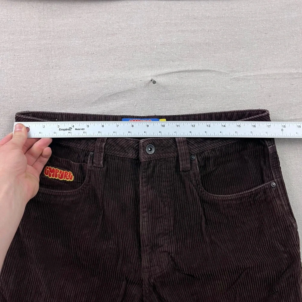 Empyre Relaxed Fit Corduroy Pants Mens 32 Dark Brown Skate Baggy Wide Leg‎